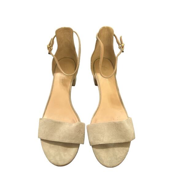 Free People Women's Ankle Strap Suede Comfy Block Heel Sandals Size 10.5 Gray - Picture 8 of 8